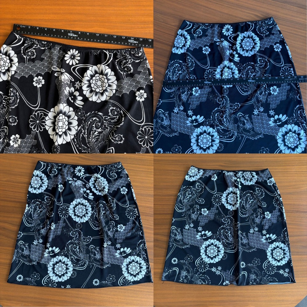 90s Vintage Rag Midi Skirt XL Floral Grunge Fairy Whimsigoth Y2K Ren Faire Beach - Picture 4 of 14